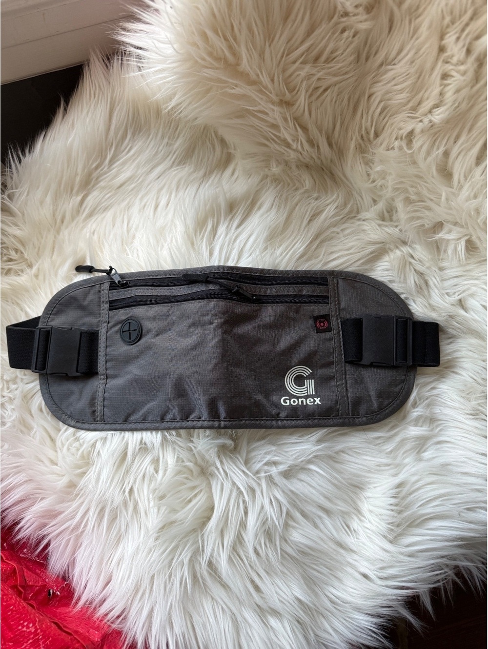 Gonex RFID Blocking Travel Waist Money Belt - Gray